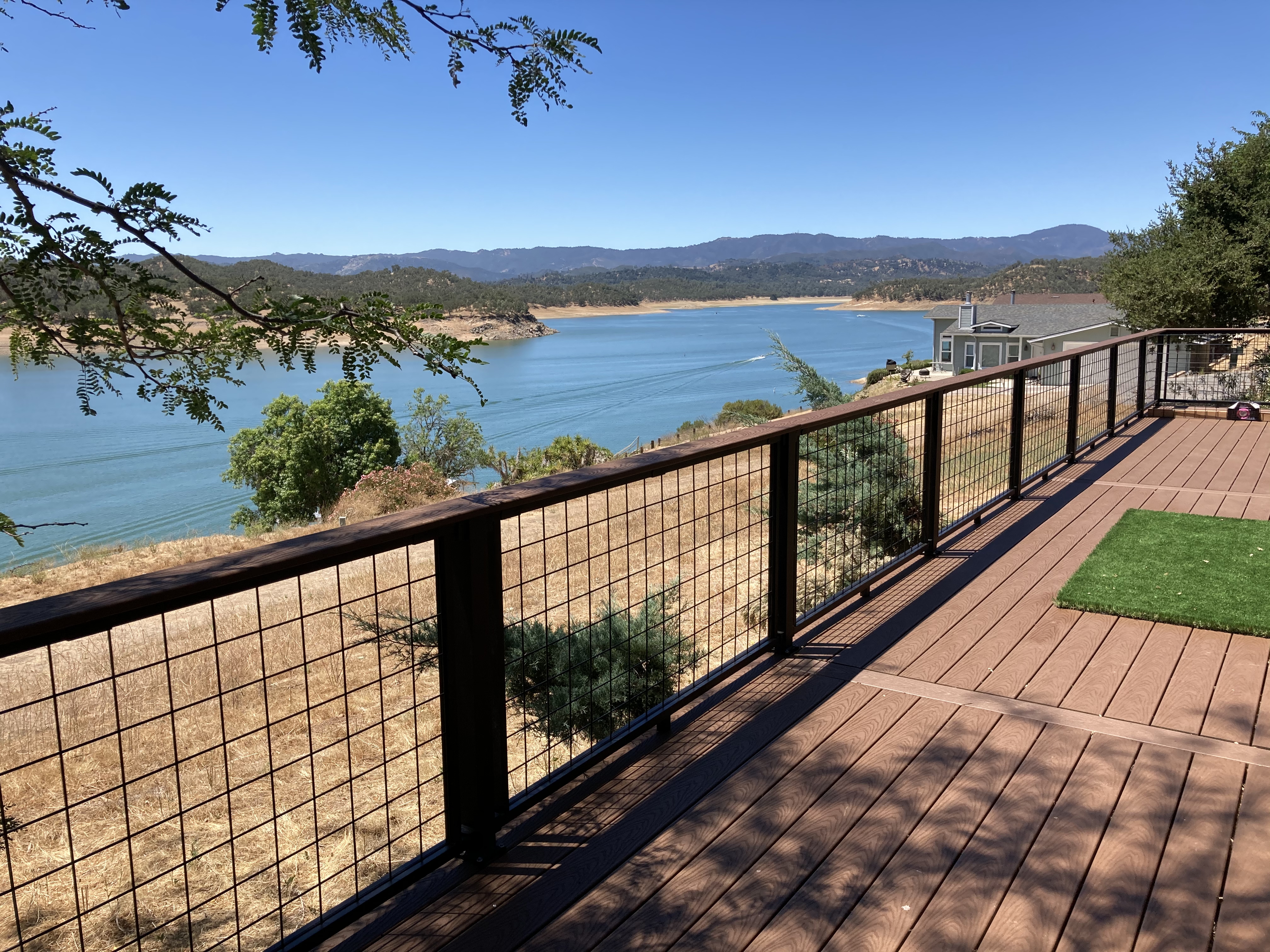 Composite deck overlooking the lake